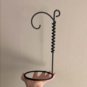 Vintage Black Wrought Iron Metal Ornament / Banana Holder Hook
